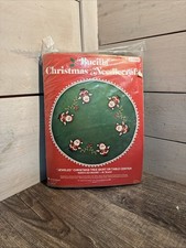 Vintage BUCILLA SANTA GO ROUND Jeweled Tree Skirt or Table Center Kit 2015