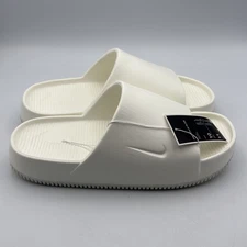 NEW Women's Size 11 Nike Calm Slide Sandals Sail White Slippers Men's 10 NO BOX