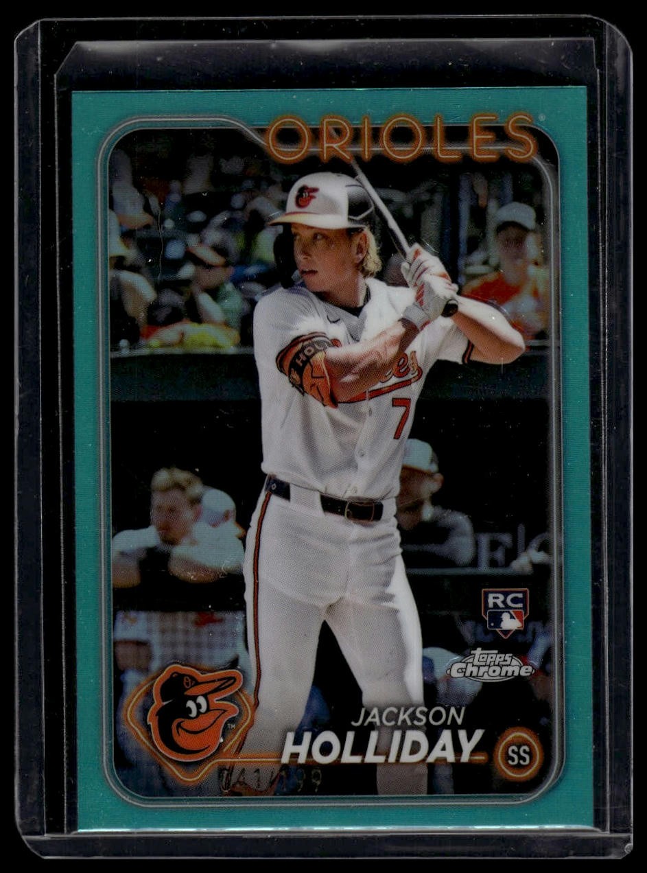 2024 Topps Chrome #88 Jackson Holliday Aqua Refractors #/199