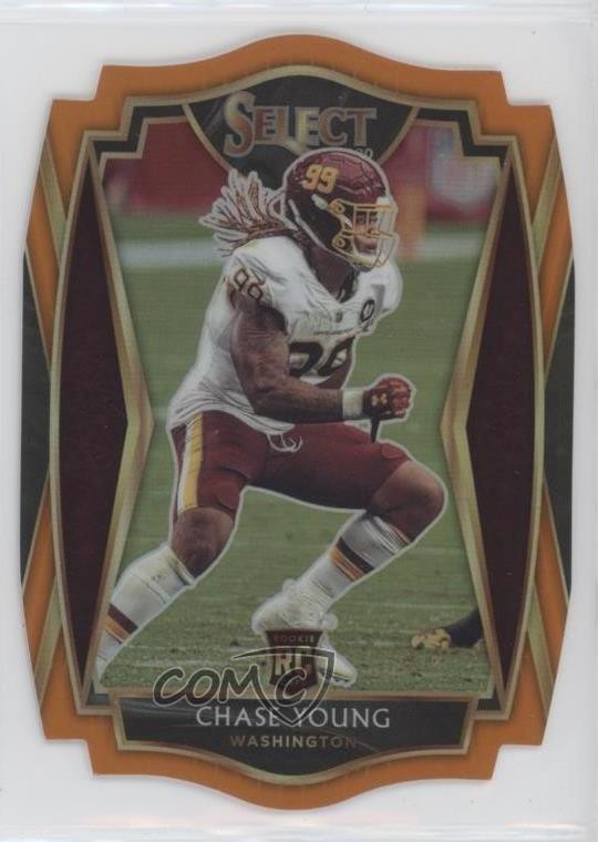 2020 Panini Select Premier Level Orange Prizm Die-Cut Chase Young Rookie RC 0sm7