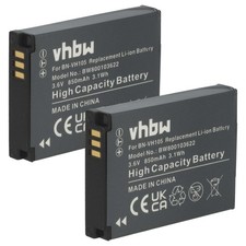 2x Batteria per Action Cam JVC ADIXXION GC-XA1 GC-XA1BUS 850mAh 3,6V