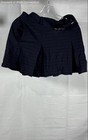 Tory Burch Women's Navy Blue Sublime Logo Script Pleated Mini Skirt Sz 0 — photo 1