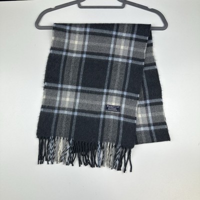 Vintage Authentic Burberry Schal Scarf in Grau 160x31cm Unisex §431