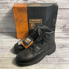 NWT Timberland Pro Series Titan 6" Black Leather Work Boots Boot Men 10.5