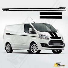 for Ford Transit Custom Side Stripes, Bonnet  Decals Vinyl Graphics SWB