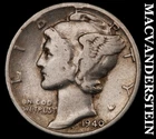1940 Silver Mercury Dime - Scarce  Better Date  No Reserve  #G8168
