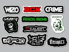 Punk Vinyl Sticker Lot (10 Stickers) Set 10 eskorbuto bgk wizo crime ds-13 amyl