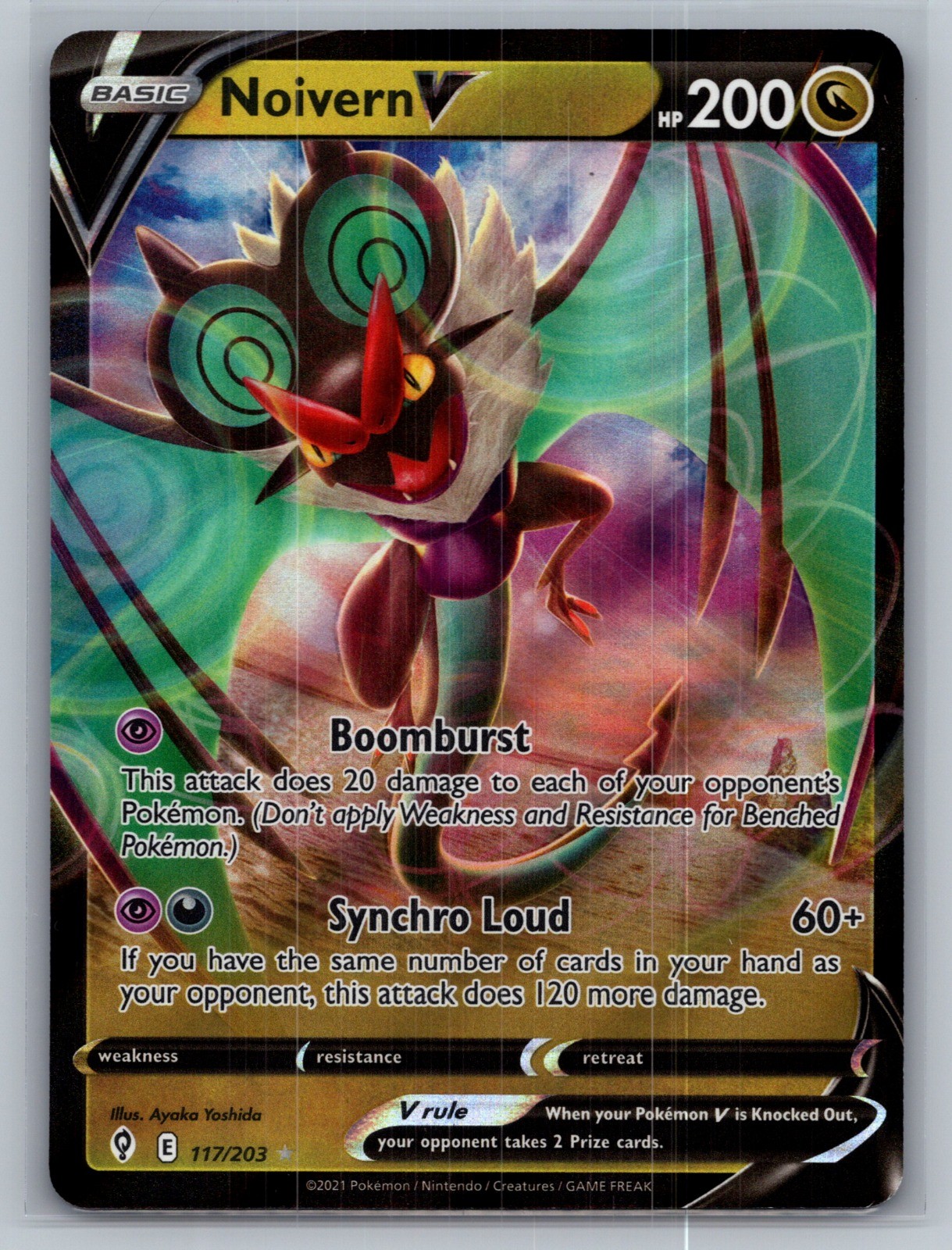 Noivern V Holo Ultra Rare SWSH07: Evolving Skies 117/203 NM pokemon MD3