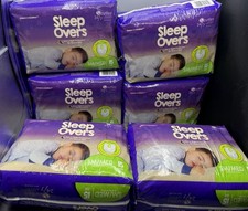 6 pack 90 Ct Cuties Sleep Overs Youth Underwear SM/MED 38-65 lbs