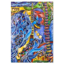 Rafael Abecassis Exodus I Hand Signed #'d Mixed Media art, LOA