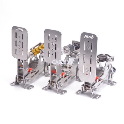 3PCS Stainless Steel USB Sim Racing Pedals For PC Games NEW #A6-29*