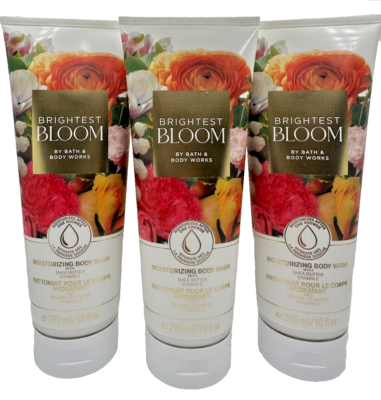 #ad NEW Bath Body Works LOT of 3 Tubes Brightest Bloom Moisturizing Body Wash 10 oz $33.99