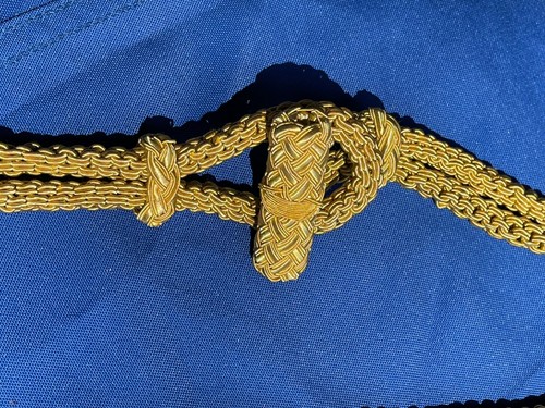 HÚSAR Oro Cable Atilla para SUJECIÓN de la chaqueta Mentik Pelisse con botón de palanca Primera Guerra Mundial - Imagen 6 de 10