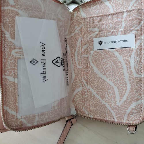 Vera Bradley Leder RFID 3-in-1 Crossbody in Rosa Sand Neu Mit Etikett - Bild 6 von 7