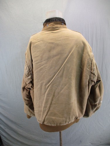 Chaqueta utilitaria Carhartt talla 2XL para hombre 100 % algodón cremallera completa cuello lona 596 - Imagen 5 de 12