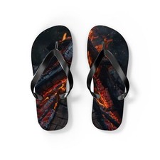 Cozy Campfire Flip Flops - Perfect for Summer, Beach Days, BBQs, Festivals