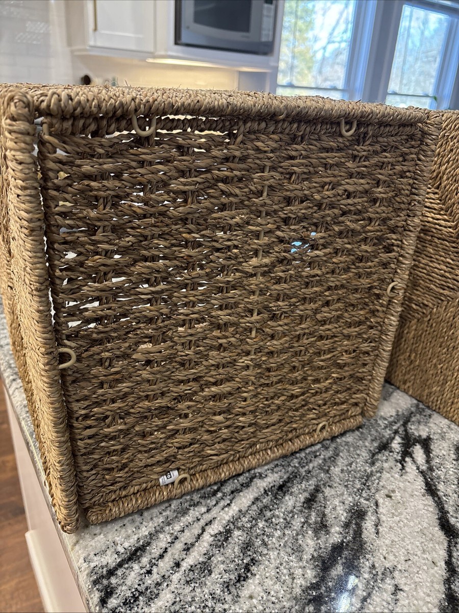 Lot of 2 Ikea KNIPSA Basket Decorative Box Seagrass 12½ x 13