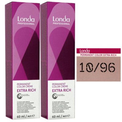 Londa Professional permanente Cremehaarfarbe Extra Rich 2 x 60 ml 10/96 Set
