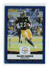 NAJEE HARRIS #42 /199 2023 PANINI NFL STICKER CARD STEELERS DAMAGED READ