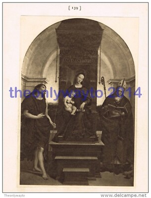 Ansidei Madonna - Raffael Santi, Buchillustration, 1902