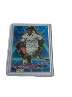2022-23 Finest UEFA Competition Blue Aqua Vaporwave #48 Aurelien Tchouameni /250