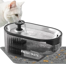 "84oz/2.5L Stainless Steel Pet Fountain, Automatic Cat Water Fountain Dog Water.