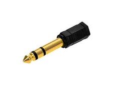 Monoprice 1/4in 6.35mm TRS Stereo Plug to 3.5mm TRS Stereo Jack Adapter, Gold