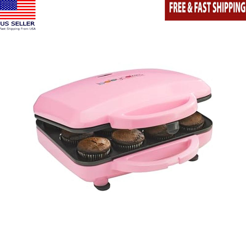 12-Cupcake Maker with Nonstick Plates, Power Ready Lights, Compact Kitchen Appliance-image