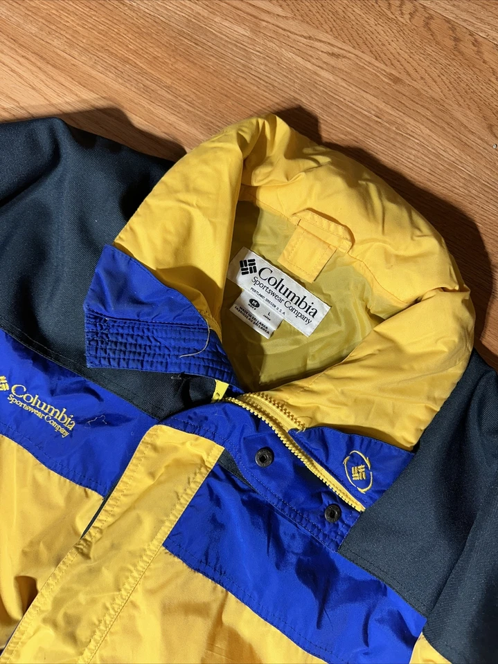 Columbia Bugaboo 2 In 1 Shell Fleece Full Zip Jacket Yellow Blue Black Men’s L - Image 4 of 4