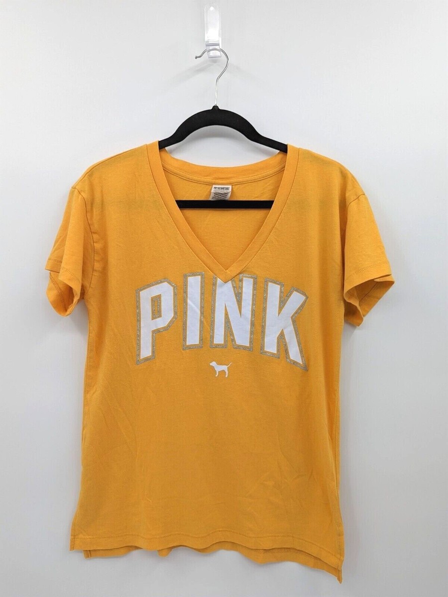 Victoria's Secret PINK T-Shirt Women's XS Mustard Yellow