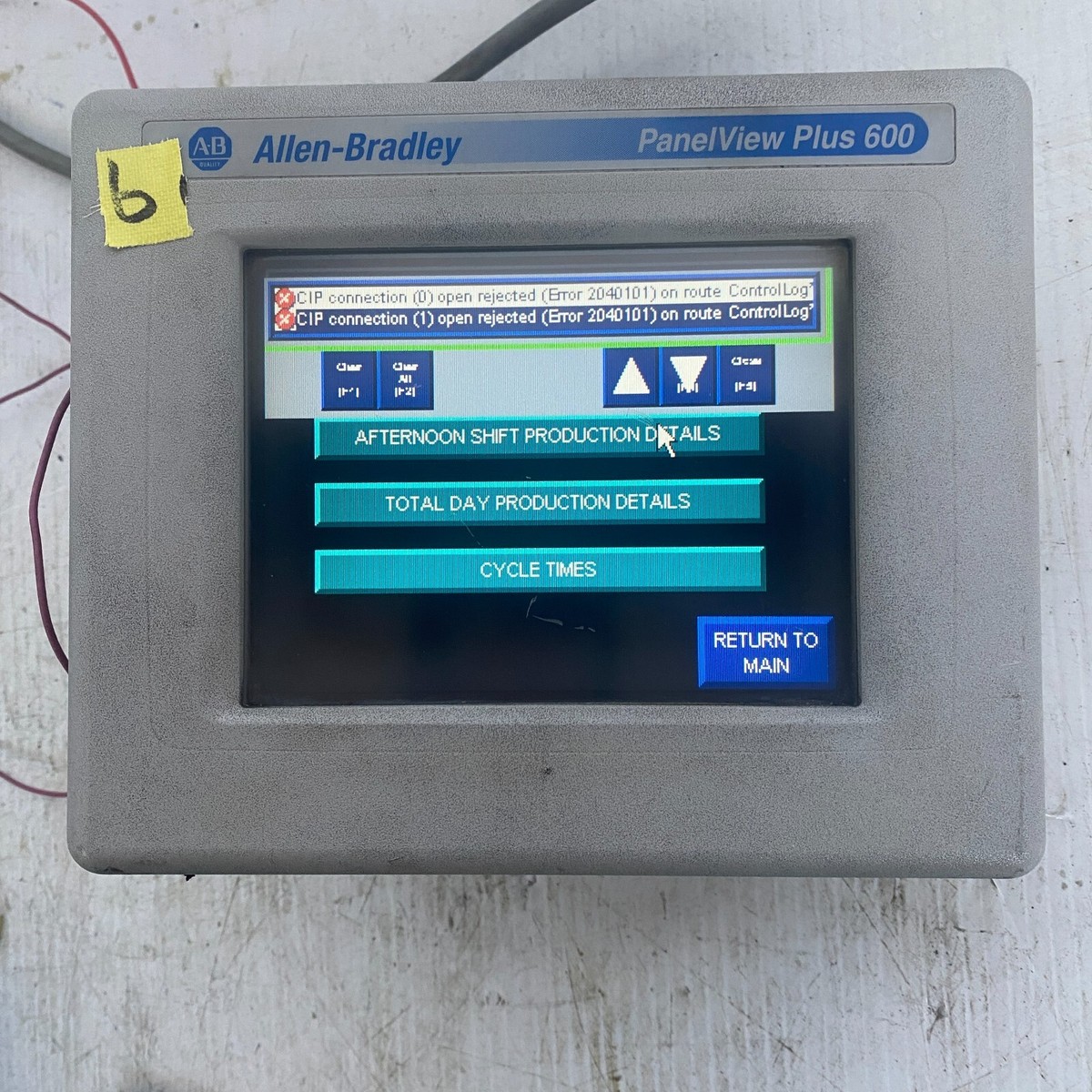 Vetro Touch Screen Per Allen Bradley PanelView Plus 600 - 2711P-T6C1 / T6C20D (Ricambio)