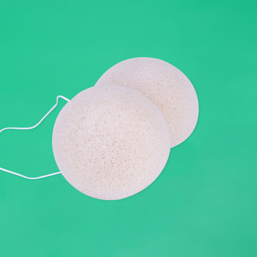 2 pcs Exfoliating Sponge Makeup Pad Konjac Facial Sponge Makeup Remover