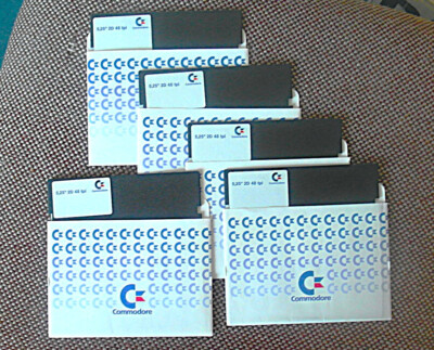 5 Original Commodore Disketten 5,25 Zoll C64 ungeprüft!