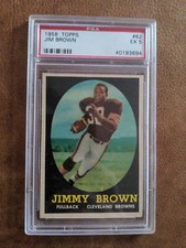 1958 Topps Football #62 Jim Jimmy Brown RC Rookie HOF PSA 5 EX 