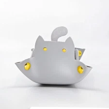 Sage's Gray Enchanted Cat Dice Tray | DND Dice Tray TTRPG Cute Kitty Dice Tray