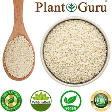 White Sesame Seeds Hulled Raw 100% Pure Natural Non-GMO, Kosher, Vegan Bulk