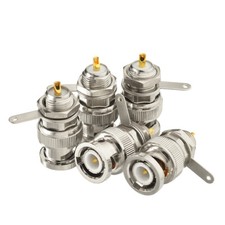 5x BNC Male Plug Nut Bulkhead Solder RF Connector for Antennas Ham Radio Camera