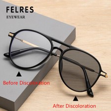 Men TR90 Photochromic Progressive Reading Glasses Full Rim Pilot Sunglasses Hot