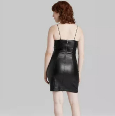 wild fable leather dress NWT!! Women's Black & Brown Leather salelbs