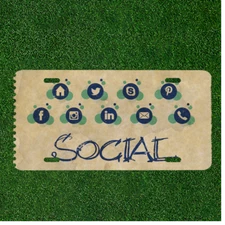 Custom Personalized License Plate Auto Tag With Social Media Cool Design