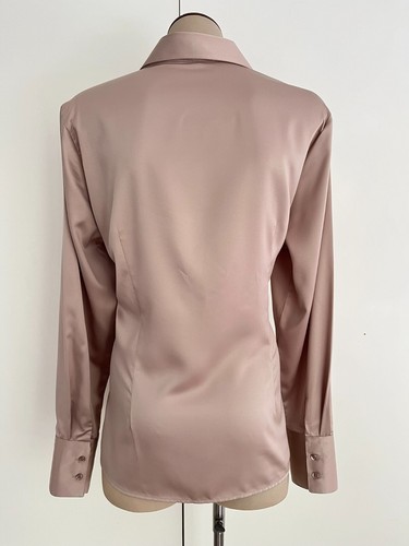 HAWES & CURTIS Fitted Button Front Collared Shirt in Dark Gold Size 18 UK / 16 - Picture 6 of 10