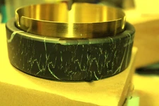 Goldfinger Designer Ceramic  & S. S. Ashtray Black and Gold  2 Person/Piece Set