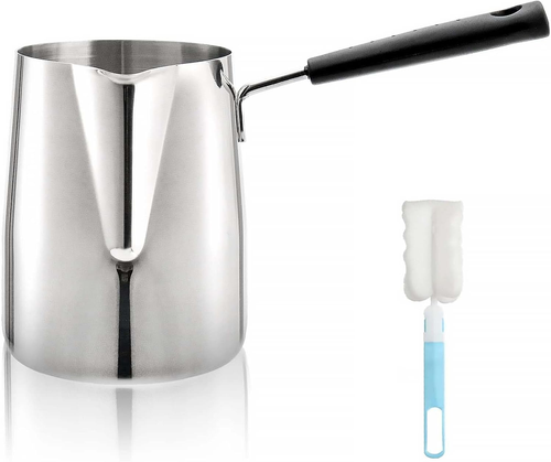 Dicunoy Milk Butter Warmer Pot, 1Qt Turkish Coffee Pot, Large Stovetop Melting B