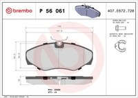 Brembo P 56 061 Bremsbelagsatz, Scheibenbremse Passend FüR Nissan Opel Renault