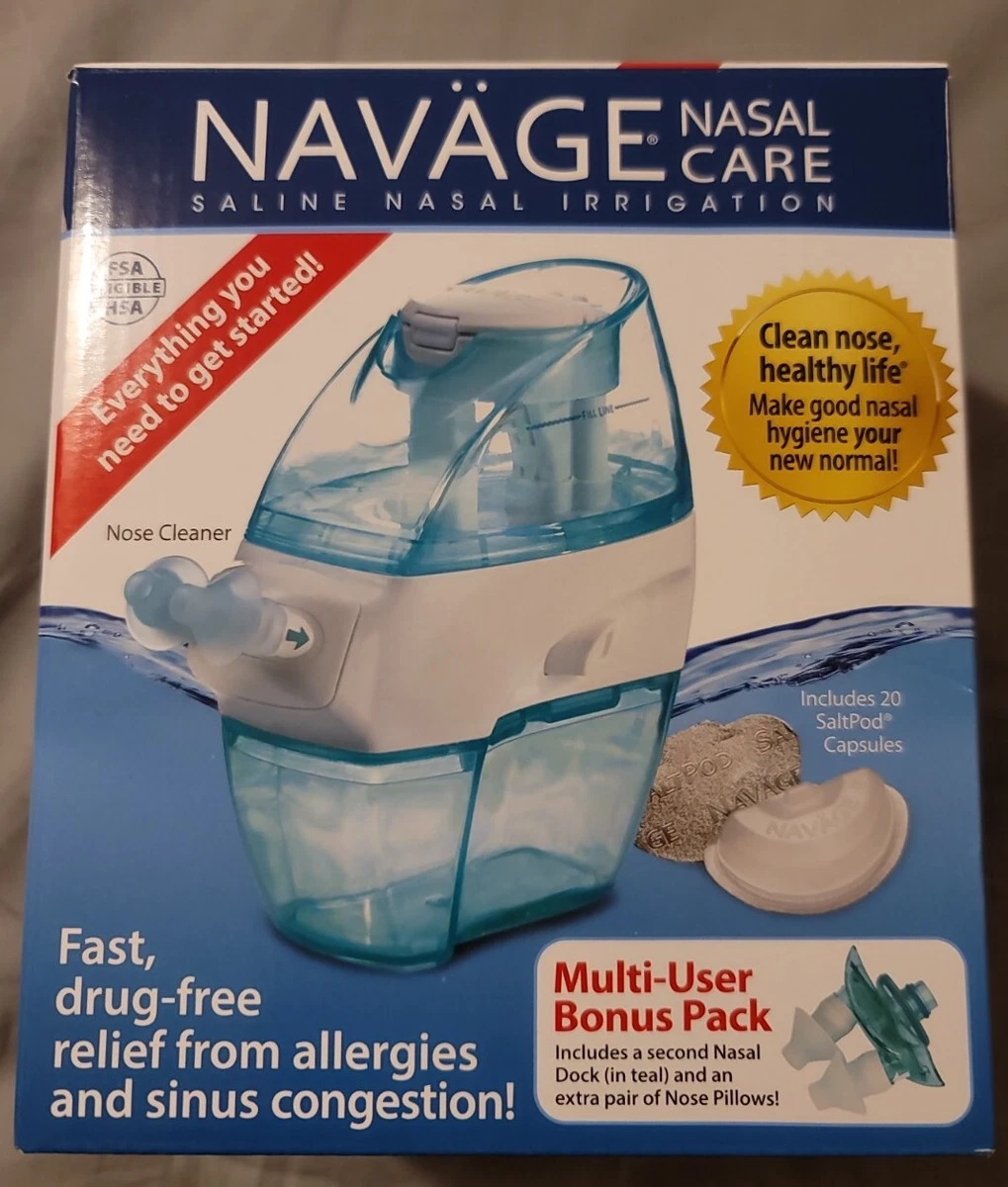 NAVAGE Nasal Care SDG-2 Saline Nasal Irrigation Multi User Bonus Pack Neti  Pot