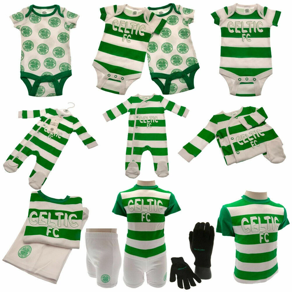 Celtic Fc Baby Kit Shirt & Shorts Set cotton Official Celtic