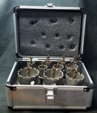 Harfington Metal Hole Saw Kit Carbide Cutter 16/18/20/22/25/30/35/45/50/53mm DIA