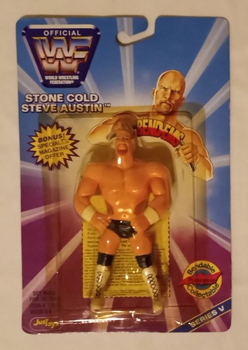 1997 Just Toys WWF WWE Bend-ems Series V Stone Col...