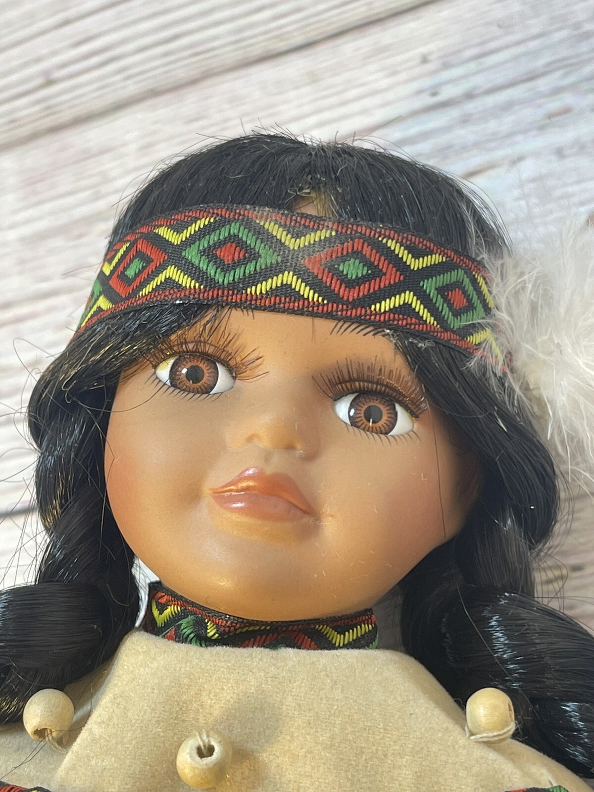Vintage Goldenvale Collection Porcelain Indian Native American Doll