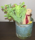 Whimsical Country Mouse Decor Kitchen Galvanized Garden Welcome Sunflower Pail — photo 3